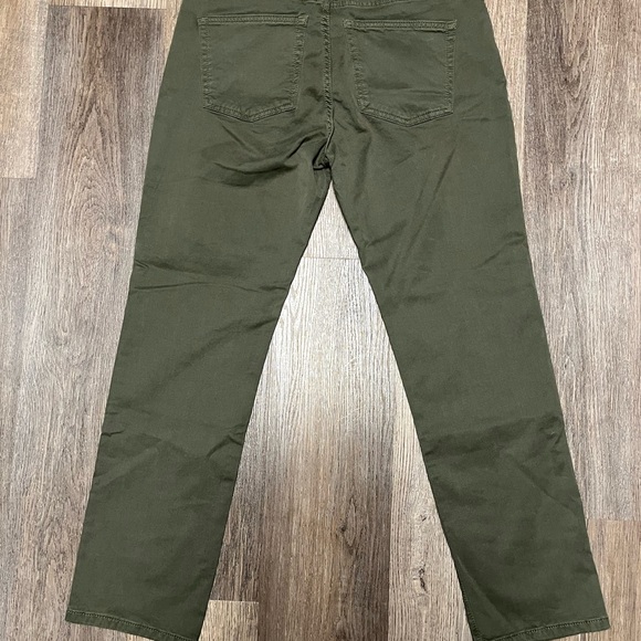 Warp + Weft Amsterdam Slim Chino Pants Mens 32x30 Moss Green Stretch Denim Jeans - Picture 5 of 5